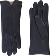 Leren handschoenen dames model Sirmione Color: Dark grey, Size: 7