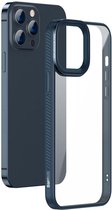 Baseus Hoesje TPU Back Cover Transparant/Blauw Geschikt voor Apple iPhone 13 Pro Max