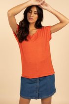 DEELUXE T-shirt met korte mouwen met lovertjes LINA Red Pepper