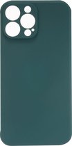 Shop4 - iPhone 13 Pro Hoesje - Zachte Back Case TPU Siliconen Mat Donker Groen