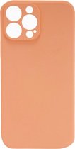 Shop4 - Geschikt voor iPhone 13 Pro Hoesje - Zachte Back Case TPU Siliconen Mat Oranje