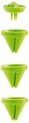 Mastrad Decoratiesnijder - Voor Groenten - Met Schoonmaakborstel - Set van 3 stuks - Groen