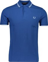 Fred Perry Polo Blauw Aansluitend - Maat XL - Heren - Herfst/Winter Collectie - Katoen