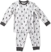 Little Label Pyjama Jongens - Maat 122-128 - Wit, Grijs, Zwart - Zachte BIO Katoen