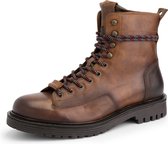 DenBroeck Lockwood St. Hoge heren veterschoenen - Gevoerde boots - Cognac Bruin Leer - Maat 45