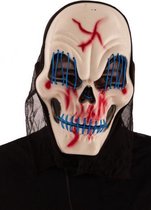 Carnival Toys Verkleedmasker Met Licht Skelet 26 X 30 Cm Crème