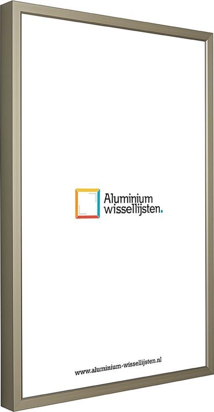 Aluminium Wissellijst 24x30 Mat Licht Brons - Helder Glas - Professional