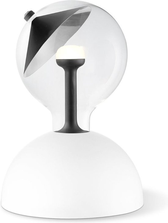 Home Sweet Home tafellamp Move Me - tafellamp Bumb inclusief LED Move Me lamp - lamp 17 cm - tafellamp hoogte 25 cm - inclusief E27 LED lamp - wit/zwart