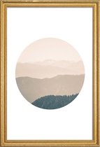 JUNIQE - Poster met houten lijst Karwendel - foto -20x30 /Bruin &