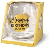 Wijn- waterglas - Happy birthday