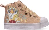 Shoesme Sh21w020 Hoge sneakers - Leren Sneaker - Meisjes - Beige - Maat 26