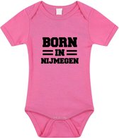 Born in Nijmegen tekst baby rompertje roze meisjes - Kraamcadeau - Nijmegen geboren cadeau 92 (18-24 maanden)