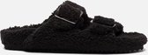 Colors of California Furry Bio pantoffels zwart - Maat 36