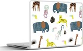 Laptop sticker - 12.3 inch - Dieren - Wilde dieren - Wit - 30x22cm - Laptopstickers - Laptop skin - Cover