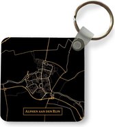 Sleutelhanger - Uitdeelcadeautjes - Kaart - Alphen aan den Rijn - Luxe - Goud - Plastic