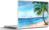 Laptop sticker - 13.3 inch - Strand - Palmboom - Zee - 31x22,5cm - Laptopstickers - Laptop skin - Cover