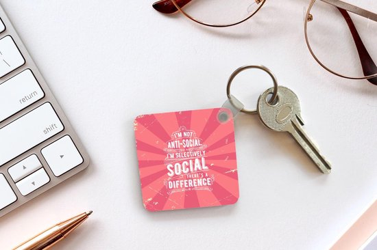 Porte-clés - Vintage - Design - Texte - Plastique