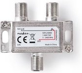 Nedis CATV-Splitter | 5 - 2400 MHz | Tussenschakeldemping: 8.0 dB | Outputs: 1 | 75 Ohm | Zink