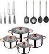SET ACCU KEUKEN 8 PCS SET SIP + 4 + SET 4 keukengerei KEUKENMESSEN