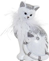 Decoratieve figuren DKD Home Decor Hars Kat (10 x 7 x 17 cm)