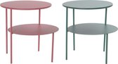 Bijzettafel DKD Home Decor Metaal (2 pcs) (49 x 42 x 45 cm)