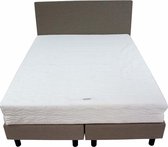 Bedworld Boxspring 180x200 - Stevig - Lederlook - Grijs (MD990)