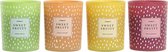 Kaars DKD Home Decor Mediterrane (4 pcs) (8 x 8 x 10 cm)