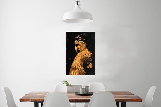 Affiche Cacatoès - Vogels - Or - 60x90 cm
