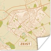 Affiche Carte - Zeist - Vintage - 30x30 cm