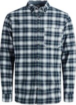 Jack & Jones Overhemd Jorian Shirt Ls 12191175 Blue Wing Teal/comfort Mannen Maat - XL