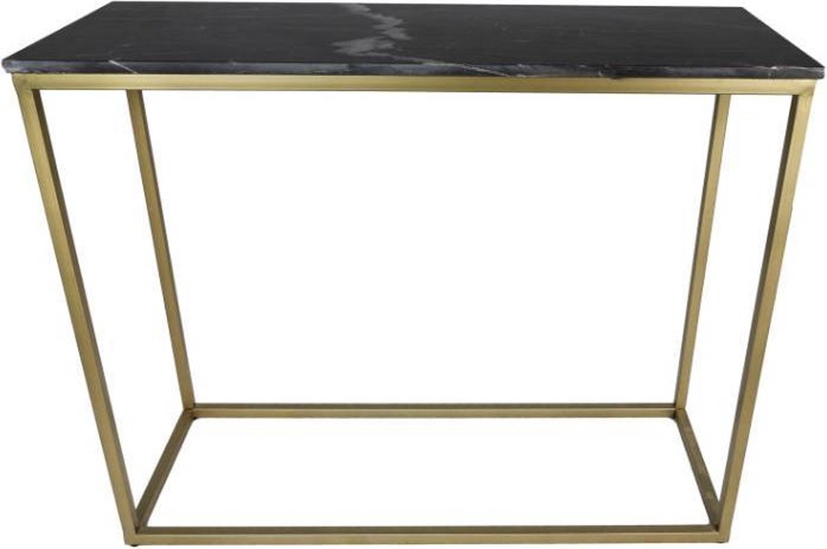 HSM Collection Console tafel 100x35x75 Zwart goud Marmer metaal