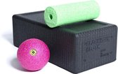 Blackroll Block set avec Green Mini et Pink Ball 8 cm