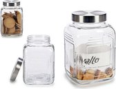 Glazen pot Vivalto (2000 ml) (2L) (13 x 19 x 13 cm) (13 x 18,5 x 13 cm)