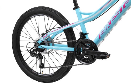 Bikestar hardtail MTB 21speed 24inch turquoise/wit van Bikestar — afbeelding 5