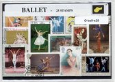 Ballet – Luxe postzegel pakket (A6 formaat) : collectie van 25 verschillende postzegels van ballet – kan als ansichtkaart in een A6 envelop - authentiek cadeau - kado - geschenk - kaart - tutu - theater -  dans sport - kunst - choreografie - libretto