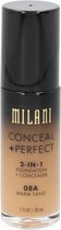 Milani - Conceal + Perfect - 2 in1 - Foundation & Concealer - 08A - Warm Sand - 30 ml