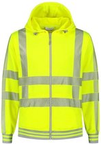 Santino Vermont Hoodi vest (270gr/m2) - Fluor geel | Grijs - 4XL