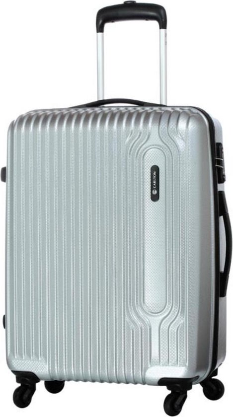 Carlton Tube Spinner Handbagage koffer 55 cm - Zilver | bol.com