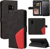 Voor Samsung Galaxy S9+ Dual-color Splicing Horizontale Flip PU Lederen Case met Houder & Kaartsleuven & Portemonnee (Zwart)