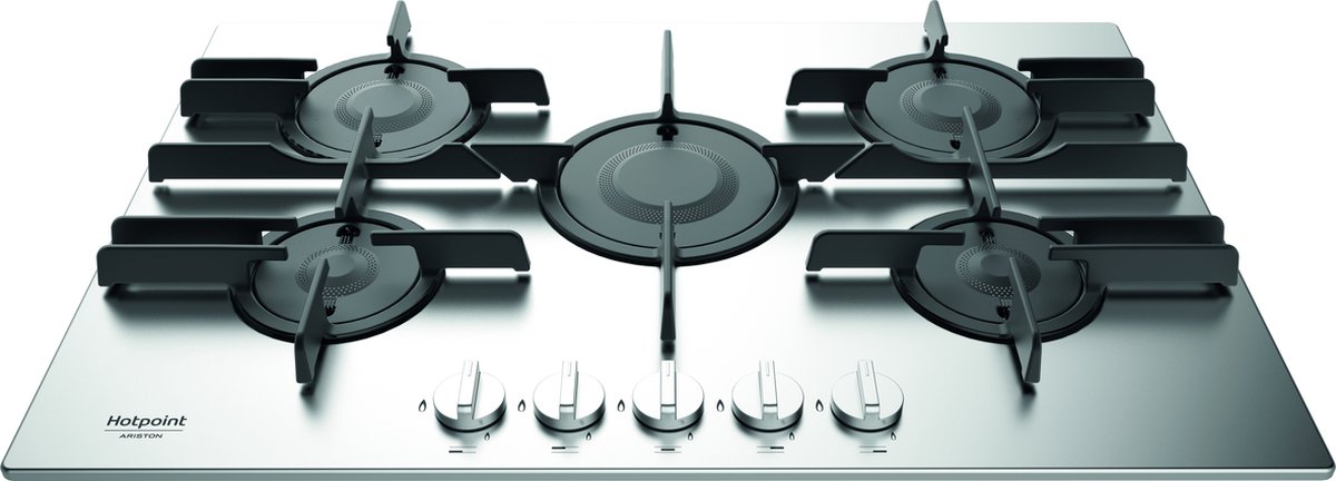 Hotpoint FTGHL 751 D/IX/HA Roestvrijstaal Ingebouwd 75 cm Gaskookplaat 5 zone(s)