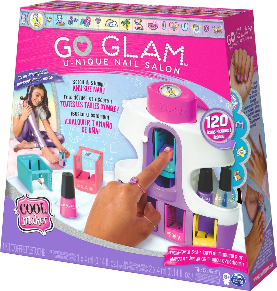 Cool Maker - GO GLAM U-NIQUE NAIL SALON - Machine à Manucure et Pédicure  250 ongles... | bol.com