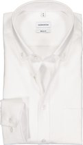 Seidensticker regular fit overhemd - button-down - wit - Strijkvrij - Boordmaat: 38