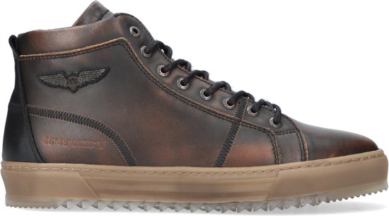 PME Legend Titon Hoge sneakers - Leren Sneaker - Heren - Bruin - Maat 47