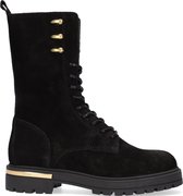 Hip H1431 Veterboots - Laarzen Met Veters - Meisjes - Zwart - Maat 38