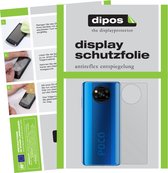 dipos I 6x Beschermfolie mat compatibel met Poco X3 NFC Achterkant Folie screen-protector (expres kleiner dan het glas omdat het gebogen is)