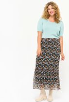 LOLALIZA Maxi rok - Zwart - Maat 46