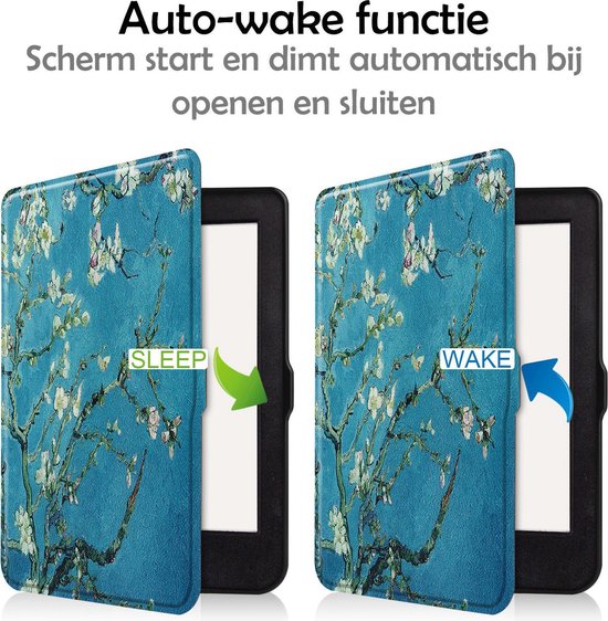 Hoesje Geschikt voor Kobo Nia Hoes Bescherm Hoesje Case Sleep Cover - Hoes Geschikt voor Kobo Nia Hoesje - Bloesem van Hoesje  — afbeelding 3