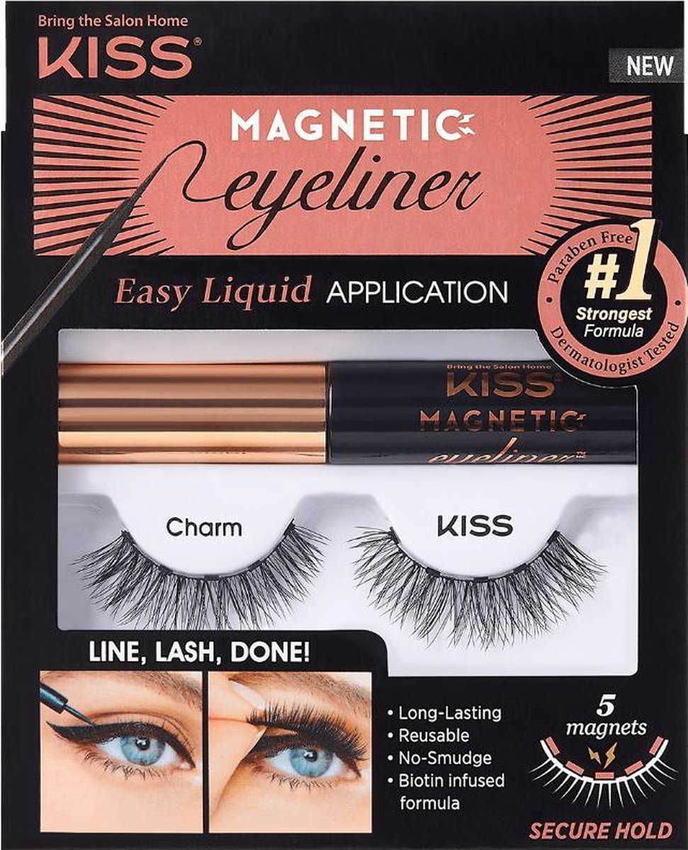 Kiss Wimpers Magnetic Eyeliner & Lash Kit - Wimperextensions - Lashes - Nep Wimpers - Charm