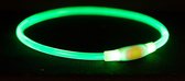 Trixie Halsband Usb Flash Light Lichtgevend Oplaadbaar Tpu Groen - 65X0.8 CM