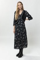 Sissy-Boy - Zwarte maxi jurk met all over bloemenprint